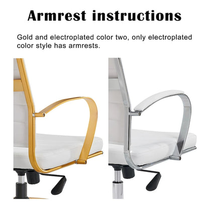 CAROCC Ribbed Computer Office Chair Adjustable Swivel High Back Desk Chair