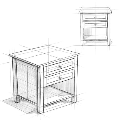 WYNDENHALL Norfolk 24 inch Wide Transitional Bedside Nightstand Table - 24 Inches wide