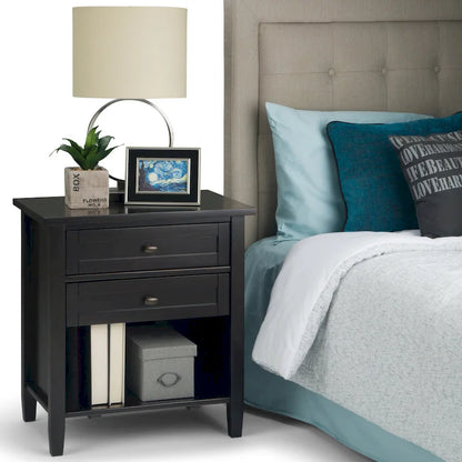 WYNDENHALL Norfolk 24 inch Wide Transitional Bedside Nightstand Table - 24 Inches wide
