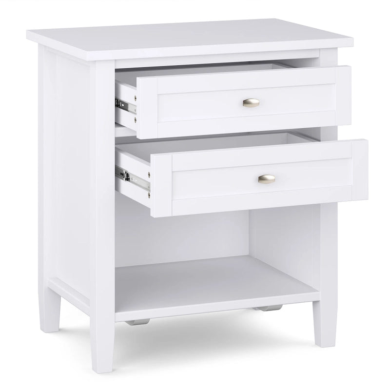 WYNDENHALL Norfolk 24 inch Wide Transitional Bedside Nightstand Table - 24 Inches wide