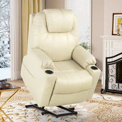 Moasis PU Massage Reclining Living Room Chair Power Lift Recliner Chair