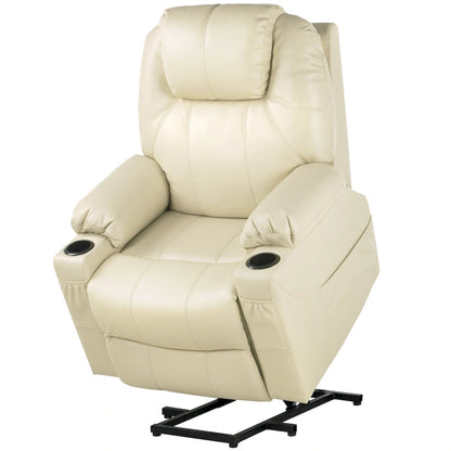 Moasis PU Massage Reclining Living Room Chair Power Lift Recliner Chair