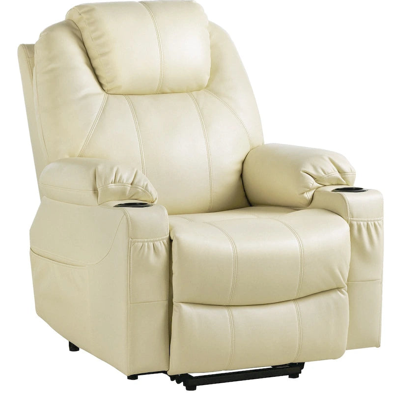 Moasis PU Massage Reclining Living Room Chair Power Lift Recliner Chair