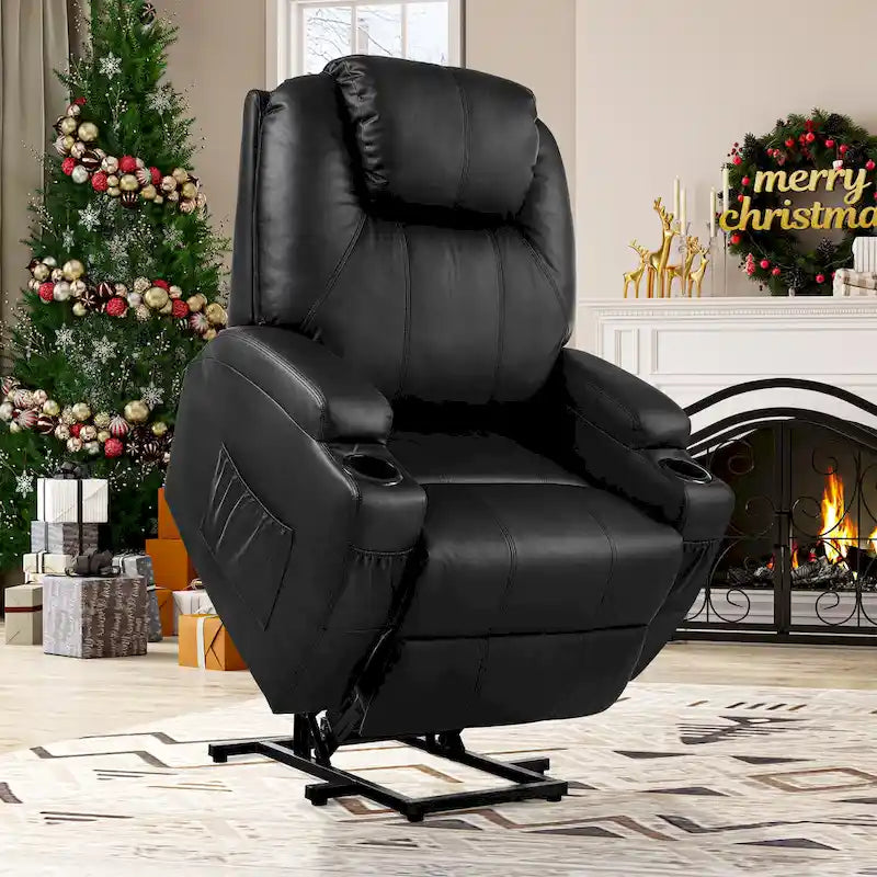 Moasis PU Massage Reclining Living Room Chair Power Lift Recliner Chair