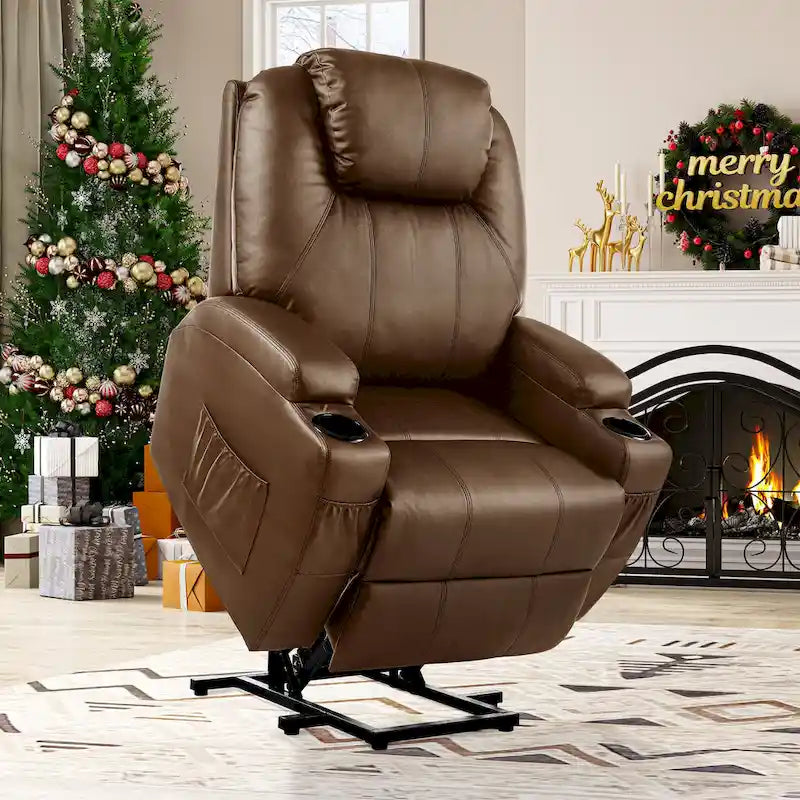 Moasis PU Massage Reclining Living Room Chair Power Lift Recliner Chair