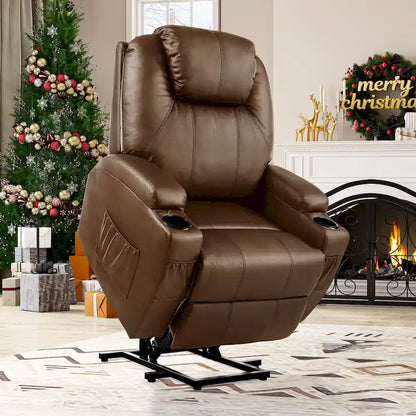 Moasis PU Massage Reclining Living Room Chair Power Lift Recliner Chair