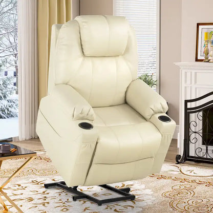 Moasis PU Massage Reclining Living Room Chair Power Lift Recliner Chair