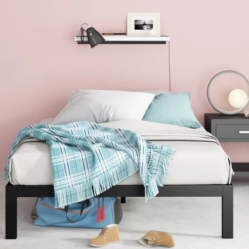 Priage by ZINUS Black Metal Platform Bed Frame