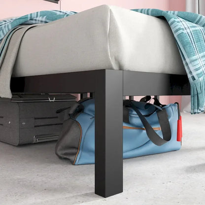 Priage by ZINUS Black Metal Platform Bed Frame