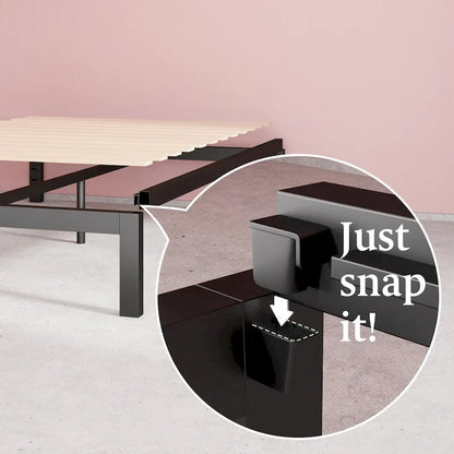 Priage by ZINUS Black Metal Platform Bed Frame