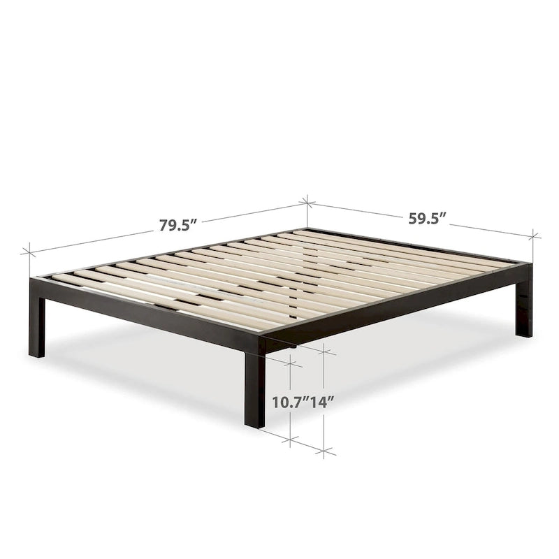 Priage by ZINUS Black Metal Platform Bed Frame
