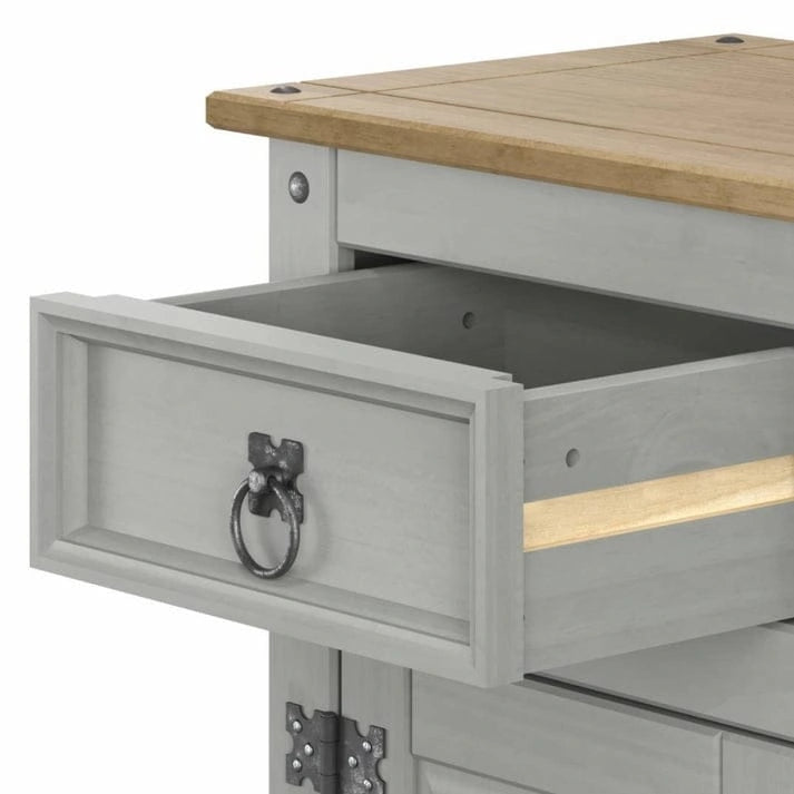 Wood Nighstand 1 Door 1 Drawer Corona Collection