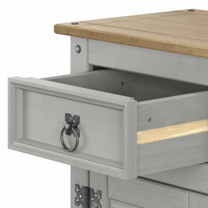 Wood Nighstand 1 Door 1 Drawer Corona Collection