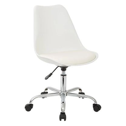 OSP Home Furnishings Emerson Pneumatic Chrome Base Office Chair