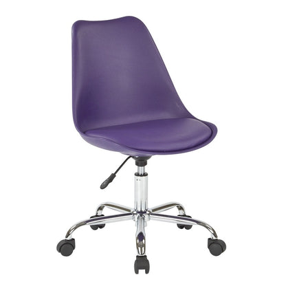 OSP Home Furnishings Emerson Pneumatic Chrome Base Office Chair