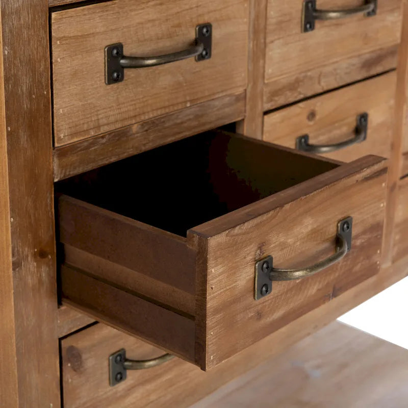 SAFAVIEH Neppie Natural Oak 9-Drawer Chest