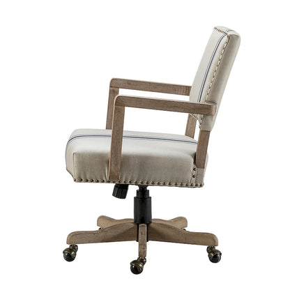 Taresa Modern Mid-Back Swivel Height Adjustable Task Chair with Nailhead Trim by HULALA HOME