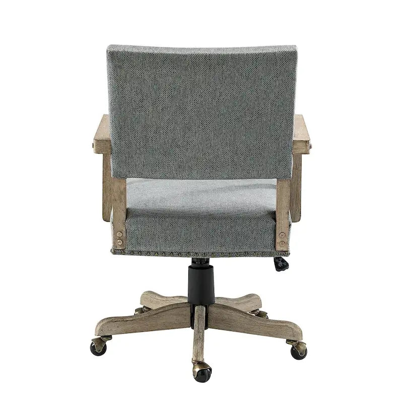 Taresa Modern Mid-Back Swivel Height Adjustable Task Chair with Nailhead Trim by HULALA HOME