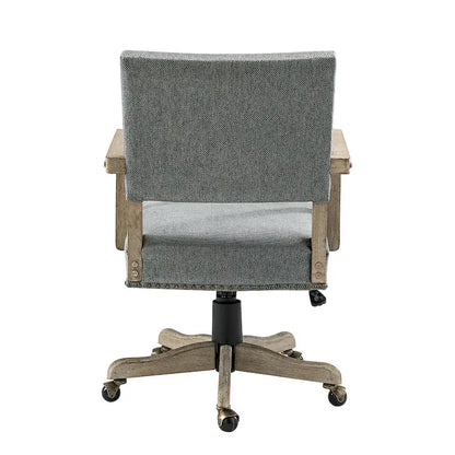 Taresa Modern Mid-Back Swivel Height Adjustable Task Chair with Nailhead Trim by HULALA HOME
