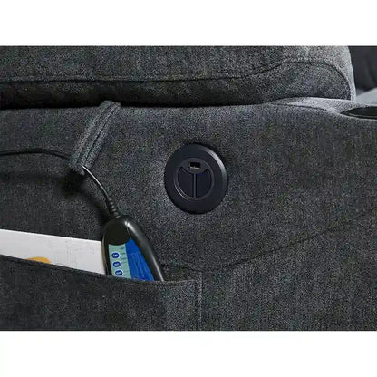 Liyasi Electric Power Lift Recliner Chair with Massage and Heat for Elderly, 3 Positions, 2 Side Pockets, Cup Holders, USB Char