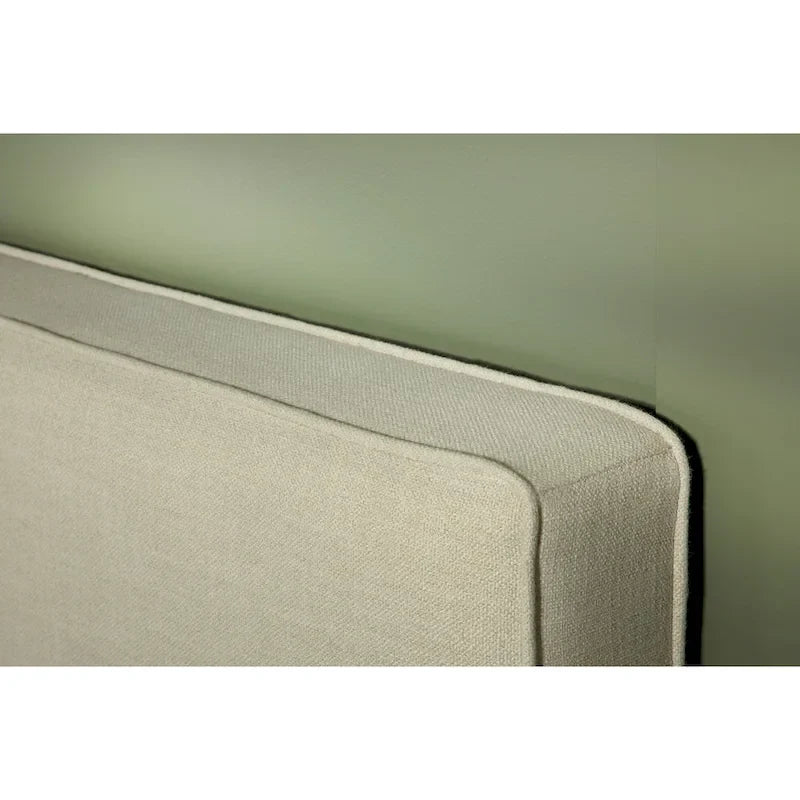 Gemma Sand Upholstered Headboard with Self-welt Details