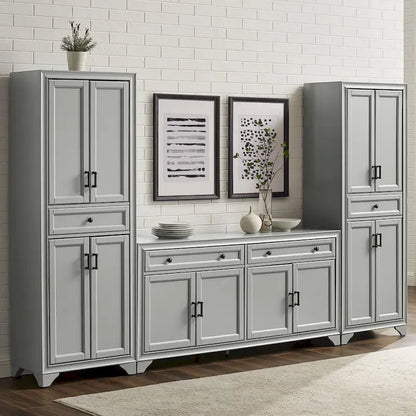 Crosley Tara 3-piece Sideboard and Pantry Set - 15x108.5x67.75
