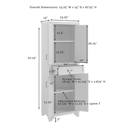 Crosley Tara 3-piece Sideboard and Pantry Set - 15x108.5x67.75