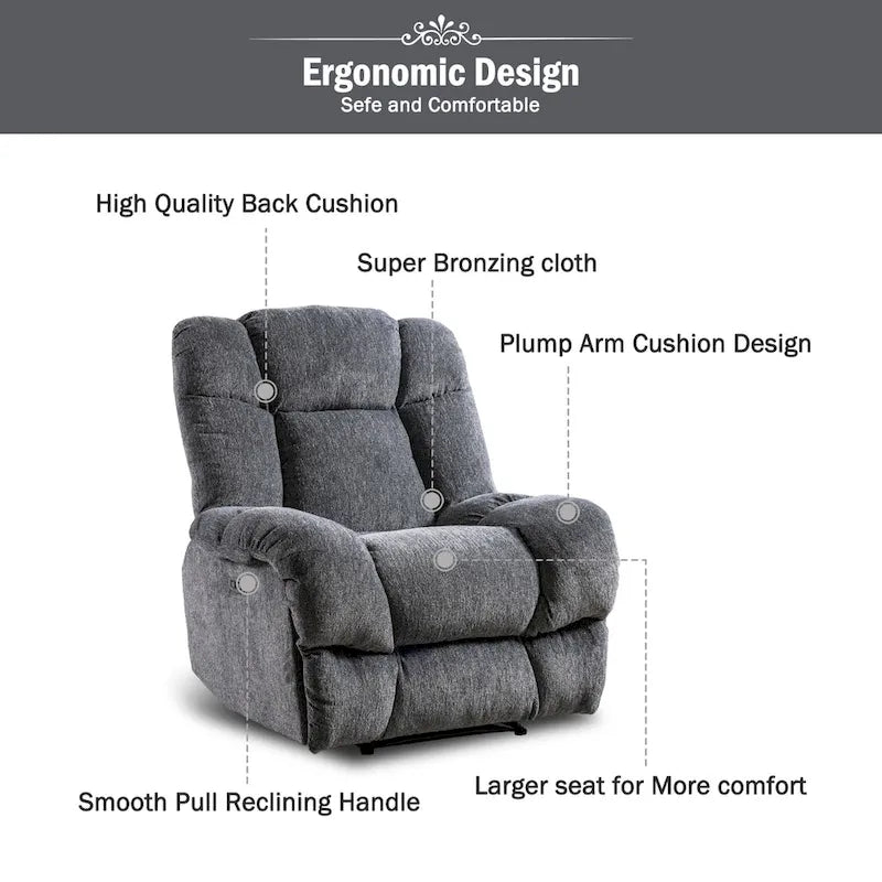 Chenille Power Standard Recliner Chair