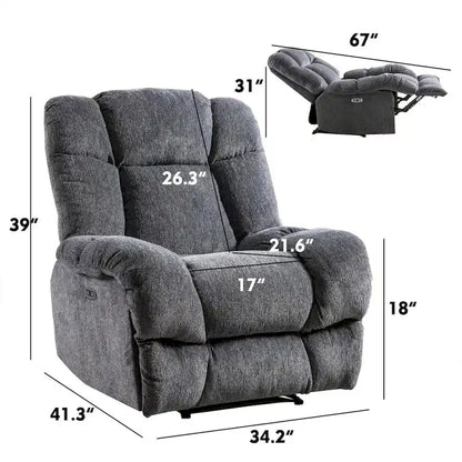 Chenille Power Standard Recliner Chair