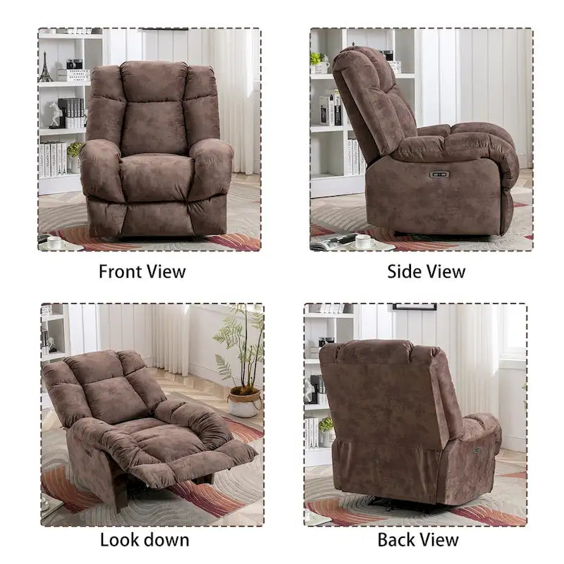 Chenille Power Standard Recliner Chair
