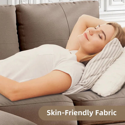 Futzca Linen Upholstered L-shaped Sectional Sofa w/ Reversible Chaise