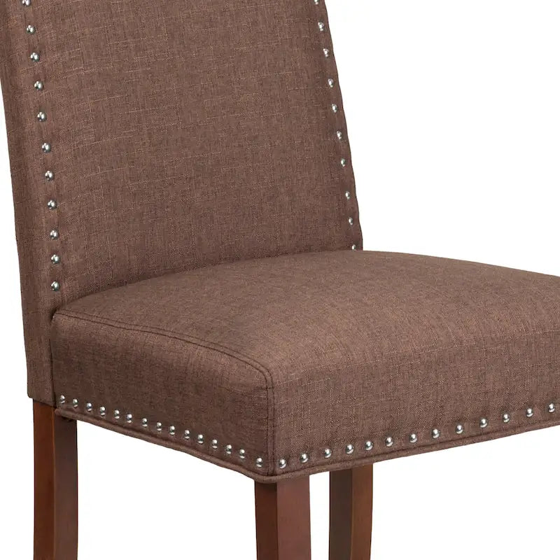 Parsons Chair with Silver Nailhead Trim (Set of 2)