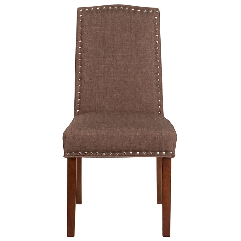 Parsons Chair with Silver Nailhead Trim (Set of 2)
