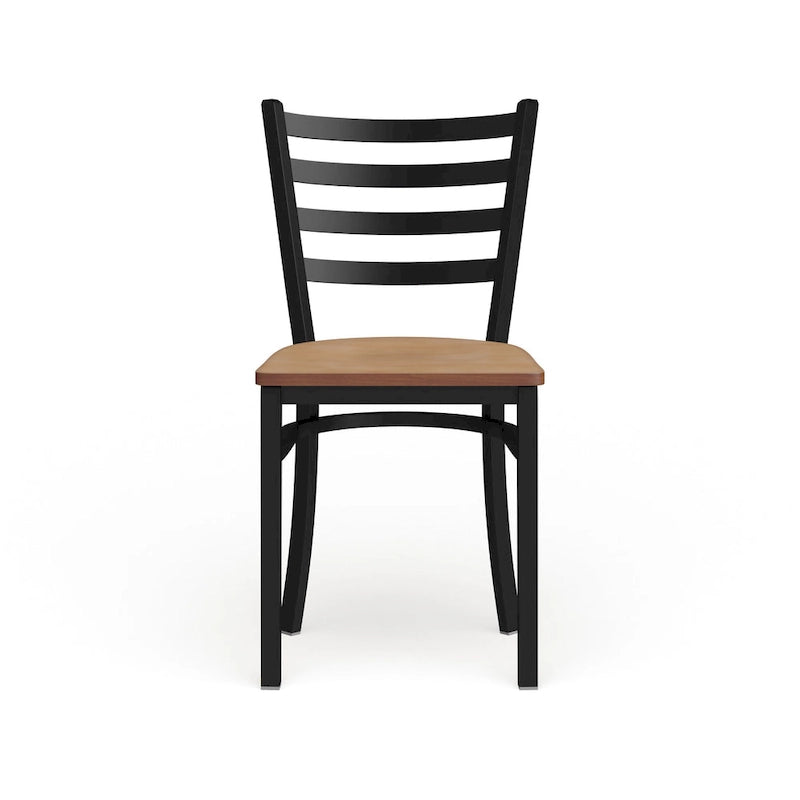 Ladder Back Metal Restaurant Chair - 16.5W x 17D x 32.25H - 16.5W x 17D x 32.25H