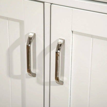 HOMCOM Buffet Cabinet with Storage, Kitchen Sideboard with 2-Layer Wood Countertop, Adjustable Shelves, and Drawers