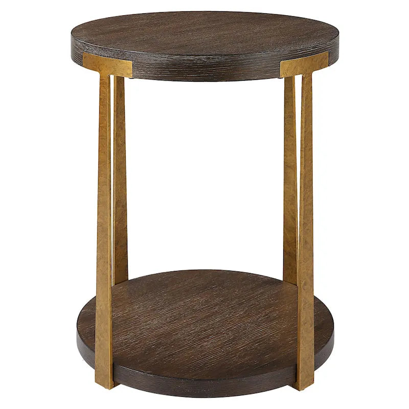Uttermost Palisade Round Wood Side Table - 19 W X 24 H X 19 D (in)