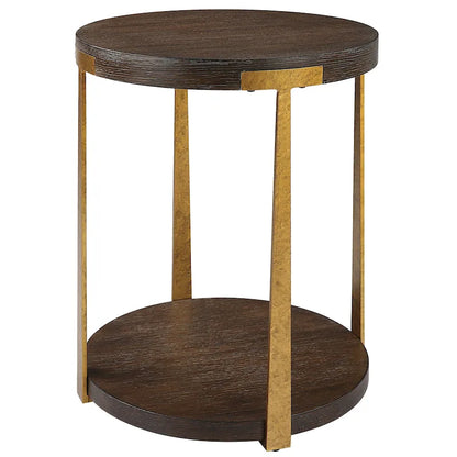 Uttermost Palisade Round Wood Side Table - 19 W X 24 H X 19 D (in)