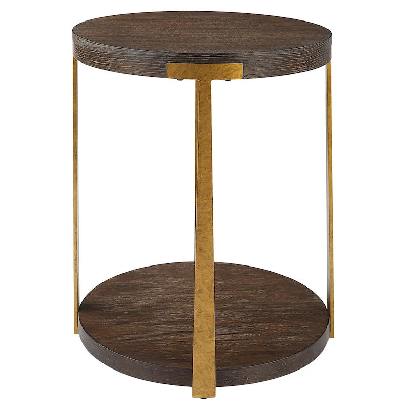 Uttermost Palisade Round Wood Side Table - 19 W X 24 H X 19 D (in)