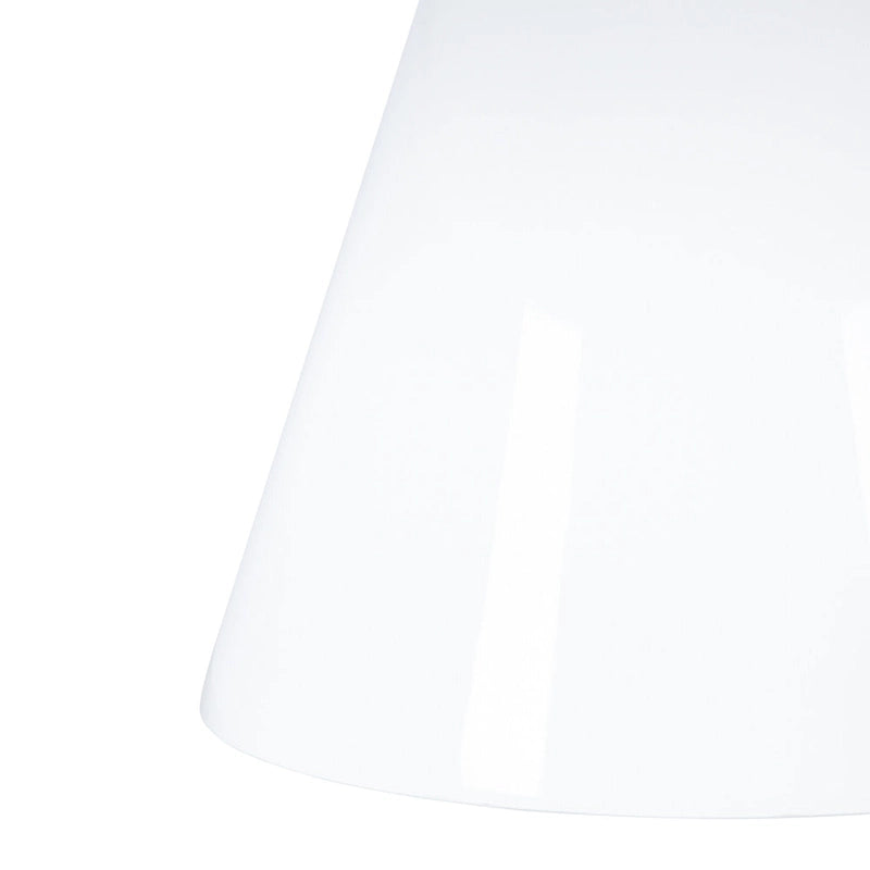 SHYFOY Modern Cone Coffee Table for Living Room, High Gloss Finish, 35.4in Diameter, Black or White