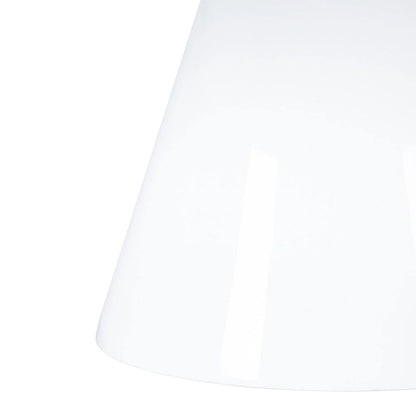 SHYFOY Modern Cone Coffee Table for Living Room, High Gloss Finish, 35.4in Diameter, Black or White