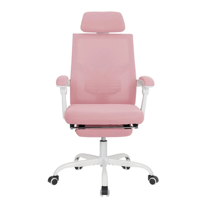 Office Chair With Foot Rest Ergonomic Swivel Mesh Task Office Chair
