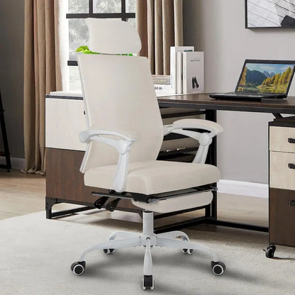 Office Chair With Foot Rest Ergonomic Swivel Mesh Task Office Chair