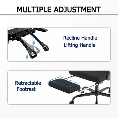 Office Chair With Foot Rest Ergonomic Swivel Mesh Task Office Chair
