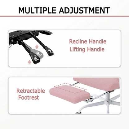 Office Chair With Foot Rest Ergonomic Swivel Mesh Task Office Chair