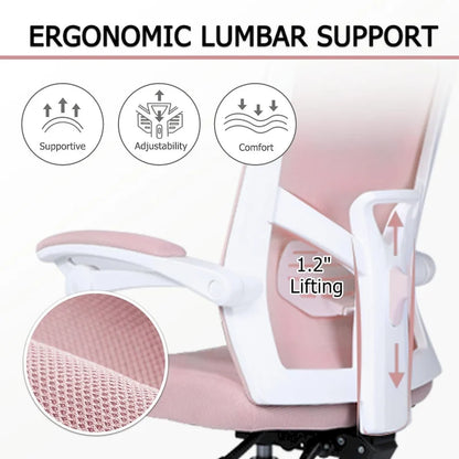 Office Chair With Foot Rest Ergonomic Swivel Mesh Task Office Chair