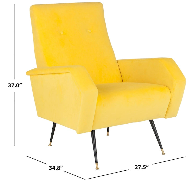SAFAVIEH Senja Mid-Century Modern Retro Club Chair - 27.5 x 34.8 x 37 - 28Wx35Dx37H