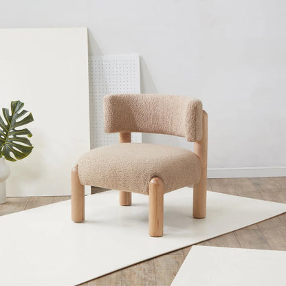 SAFAVIEH Couture Dineke Faux Shearling Accent Chair - 26 In. W x 26 In. D x 28 In. H - 26Wx26Dx28H