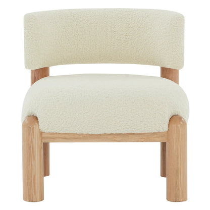 SAFAVIEH Couture Dineke Faux Shearling Accent Chair - 26 In. W x 26 In. D x 28 In. H - 26Wx26Dx28H