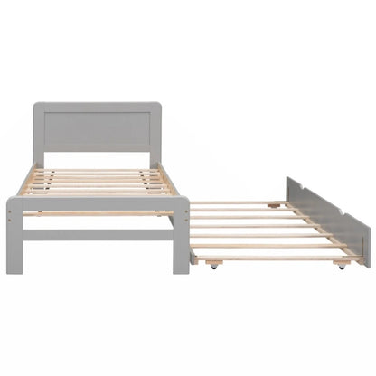 Modern Design Twin Size Platform Bed Frame with Trundle