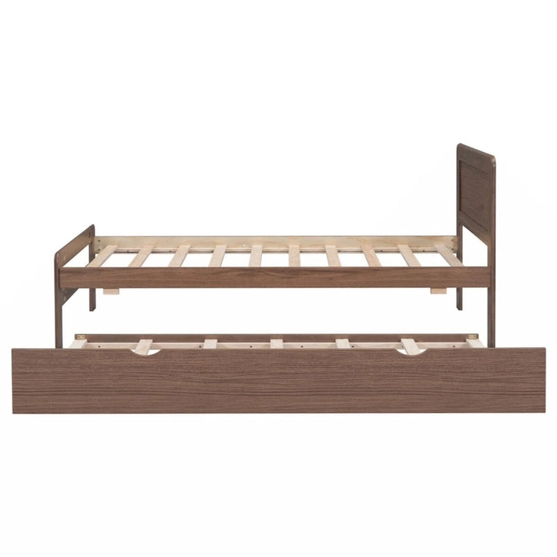 Modern Design Twin Size Platform Bed Frame with Trundle